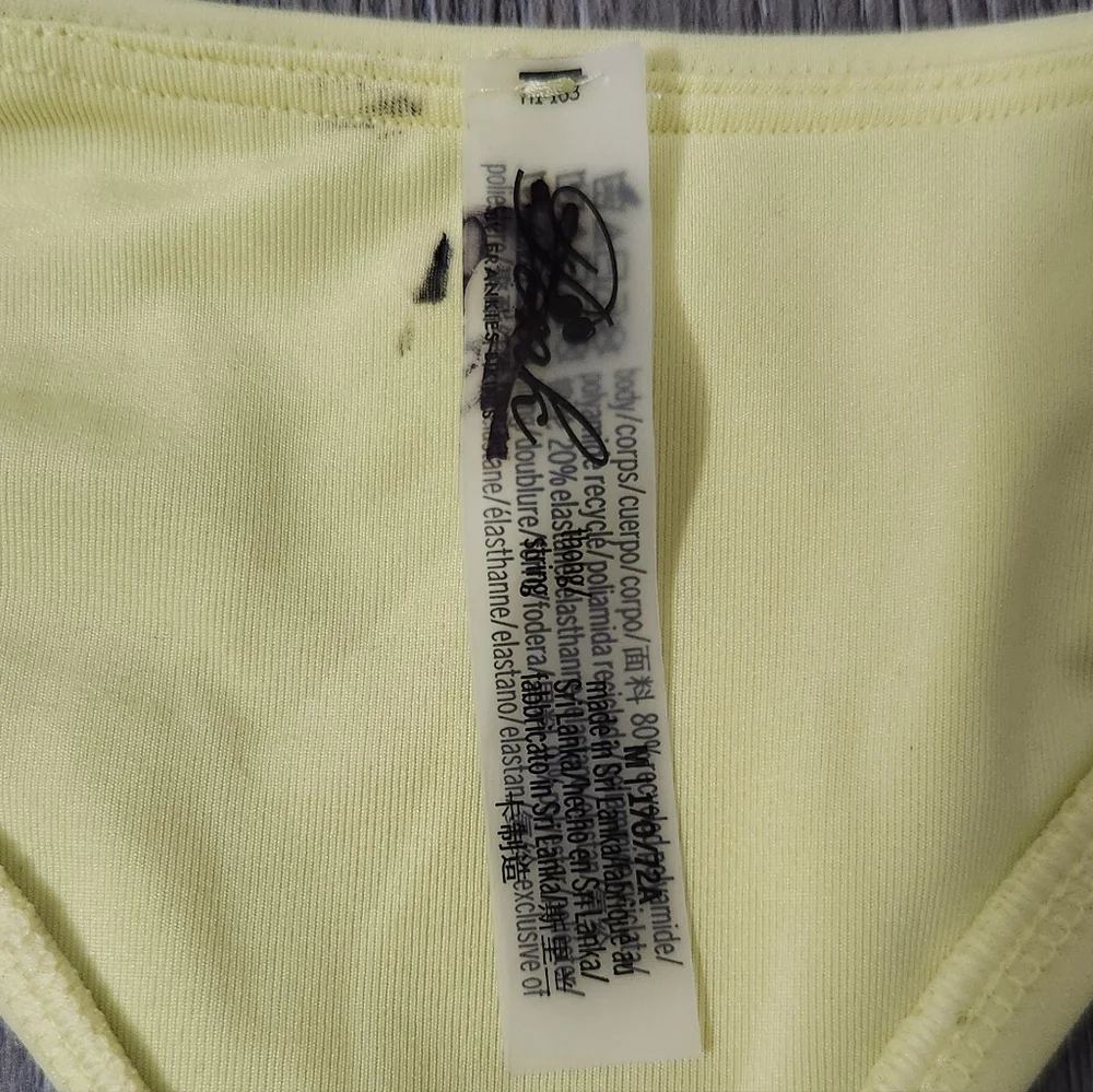 New!Pink x Frankies Bikini Popcorn Yellow Thong Rosemary Itsy Bikini Bottom‎